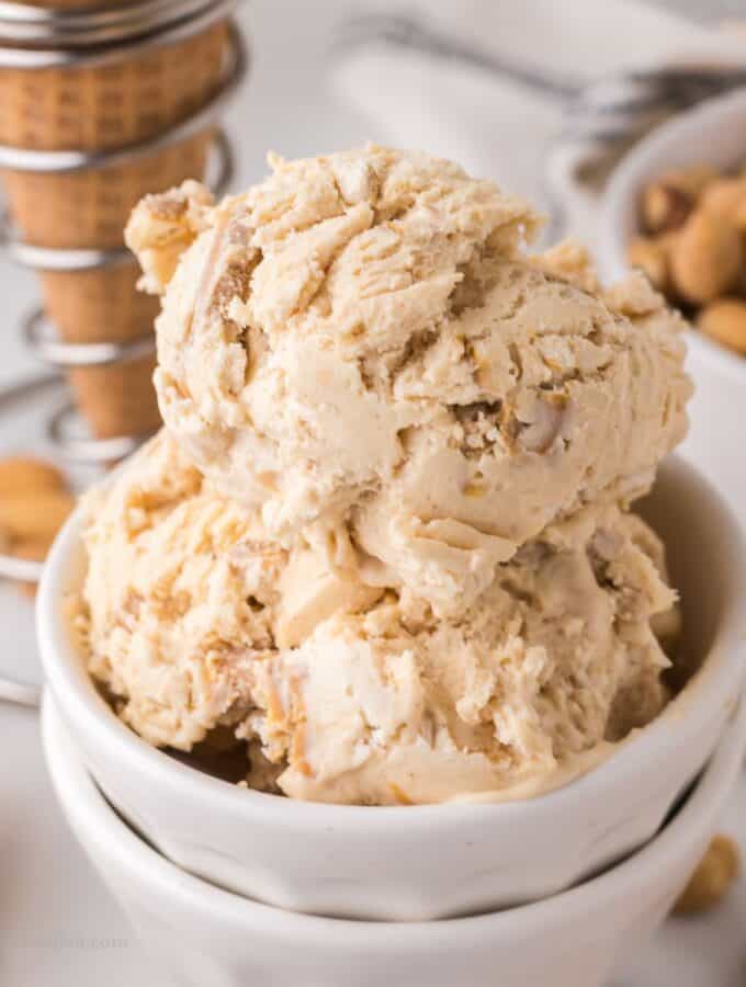 Sugar Free No Churn Peanut Butter Ice Cream