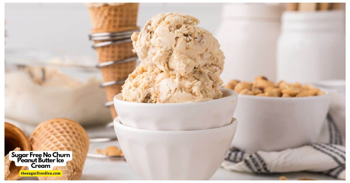 Sugar Free Peanut Butter Ice Cream- A simple and delicious no added sugar, no churn dessert recipe made with simple ingredients. Sugar Free Peanut Butter Ice Cream- A simple and delicious no added sugar, no churn dessert recipe made with simple ingredients.