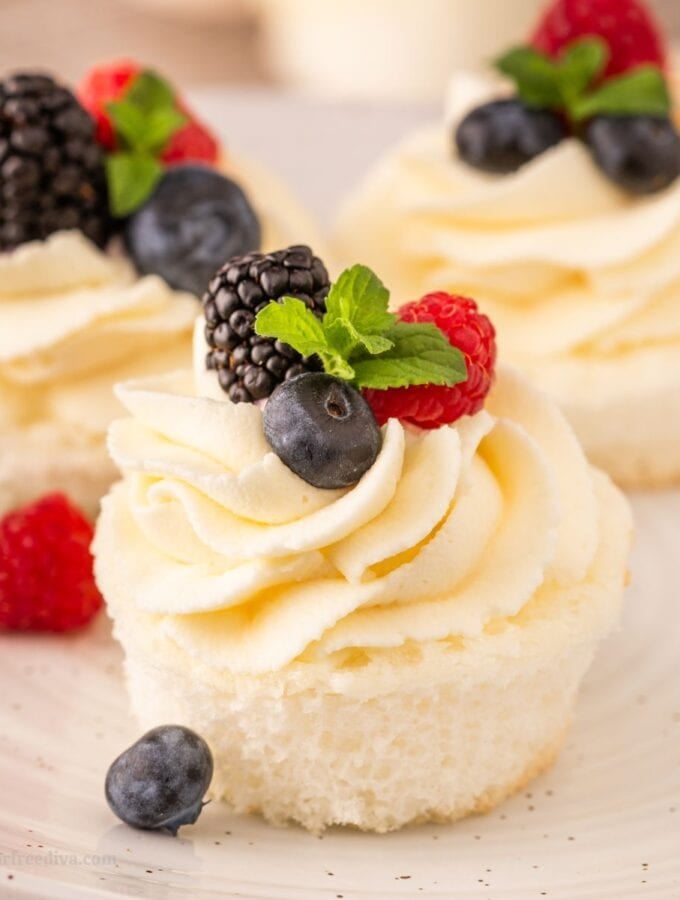 Sugar Free Angel Food Cupcakes