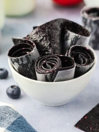 No Added Sugar Blueberry Fruit Roll-Ups