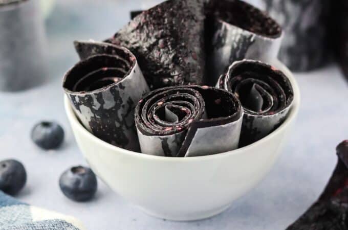 No Added Sugar Blueberry Fruit Roll-Ups