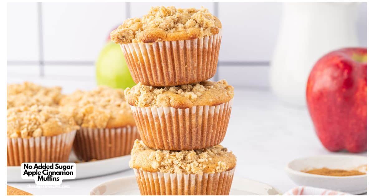 No Added Sugar Apple Cinnamon Muffins