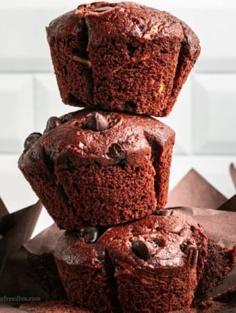 Sugar Free Chocolate Zucchini Muffins