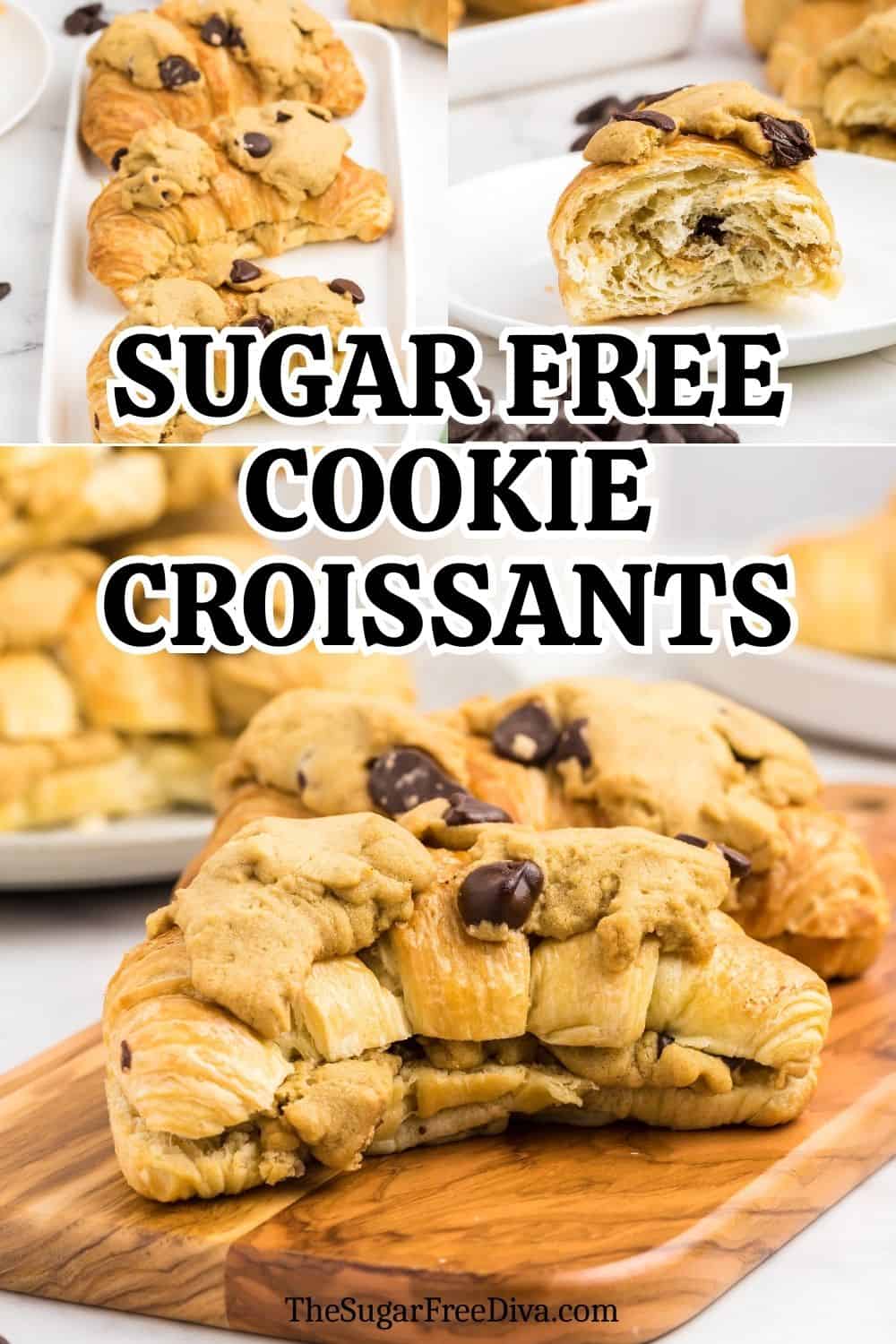 Sugar Free Cookie Croissants, an easy no added sugar recipe featuring croissant rolls stuffed and topped with cookie dough. Sugar Free Cookie Croissants, an easy no added sugar recipe featuring croissant rolls stuffed and topped with cookie dough.