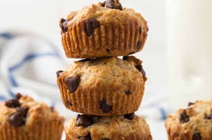 Sugar Free Oatmeal Chocolate Chip Muffins