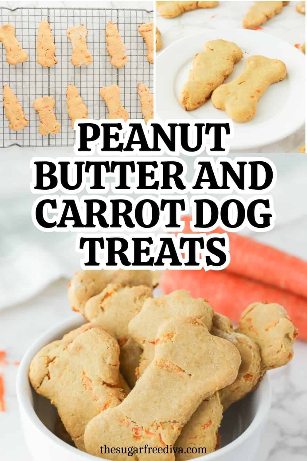 Peanut Butter and Carrot Dog Treats, a simple 5 ingredient recipe for homemade treats made with oats and applesauce. Peanut Butter and Carrot Dog Treats, a simple 5 ingredient recipe for homemade treats made with oats and applesauce.