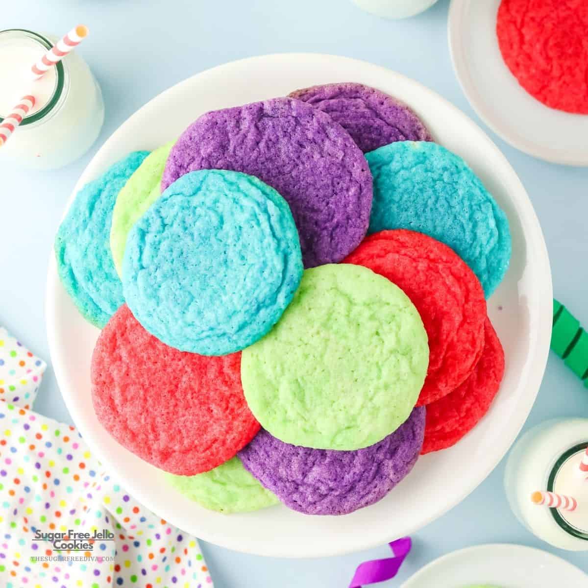 Sugar Free Gelatin Cookies, a delicious buttery no added sugar recipe flavored and colored with gelatin such Jello. Sugar Free Gelatin Cookies, a delicious buttery no added sugar recipe flavored and colored with gelatin such Jello.