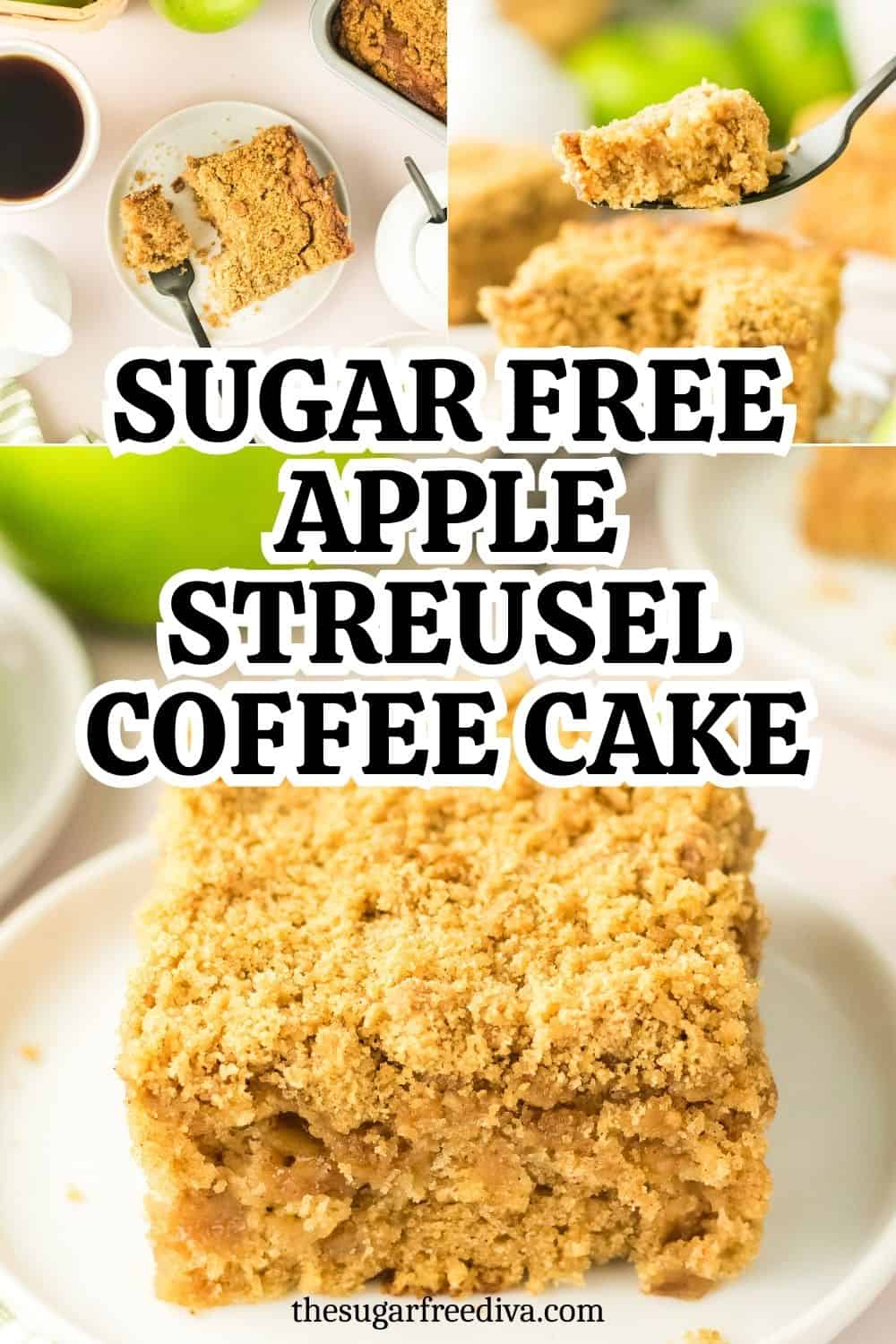 Sugar Free Apple Streusel Coffee Cake, a delicious no added sugar dessert recipe for a moist and flavorful layered cake made from scratch. Sugar Free Apple Streusel Coffee Cake, a delicious no added sugar dessert recipe for a moist and flavorful layered cake made from scratch.