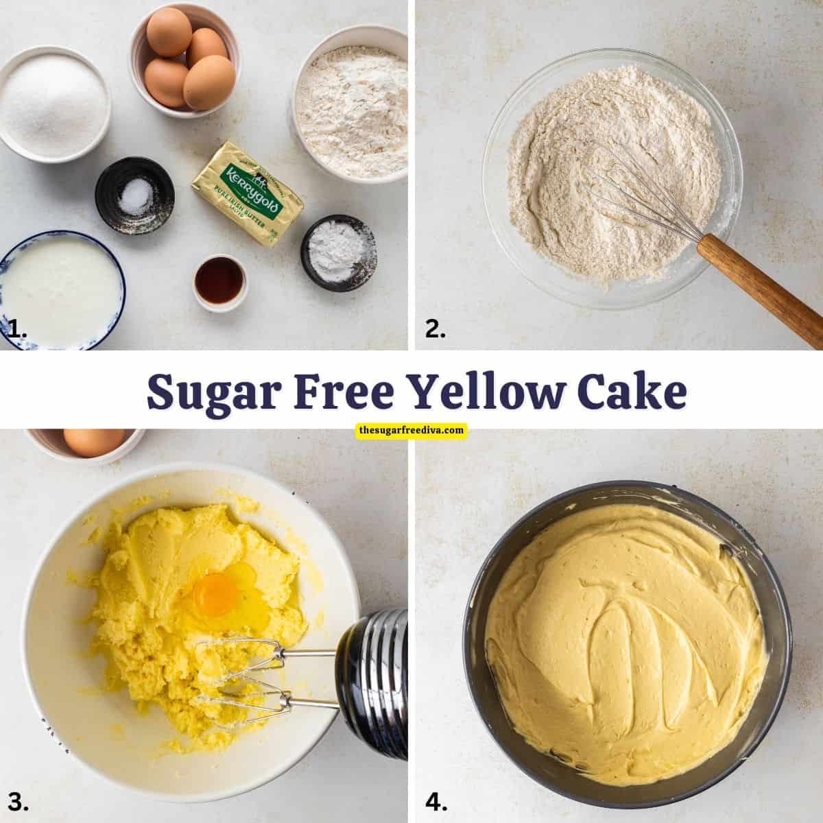 Sugar Free Yellow Cake, a classic dessert recipe for a moist and tender cake topped with Buttercream Frosting. No Added Sugar Recipe. Sugar Free Yellow Cake, a classic dessert recipe for a moist and tender cake topped with Buttercream Frosting. No Added Sugar Recipe.