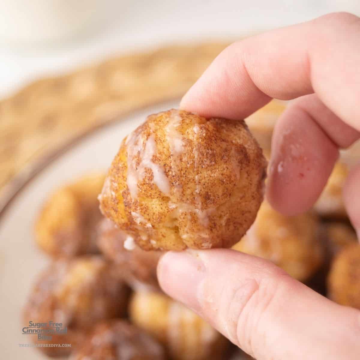 Sugar Free Cinnamon Roll Bites, an easy no added sugar recipe made from scratch featuring fluffy bites of dough coated with glaze. Sugar Free Cinnamon Roll Bites, an easy no added sugar recipe made from scratch featuring fluffy bites of dough coated with glaze.