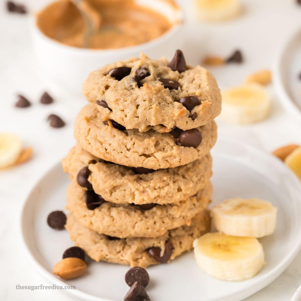Sugar Free Peanut Butter Banana Cookies, a delicious no added sugar dessert for moist and soft cookie bursting with flavors. Sugar Free Peanut Butter Banana Cookies, a delicious no added sugar dessert for moist and soft cookie bursting with flavors.