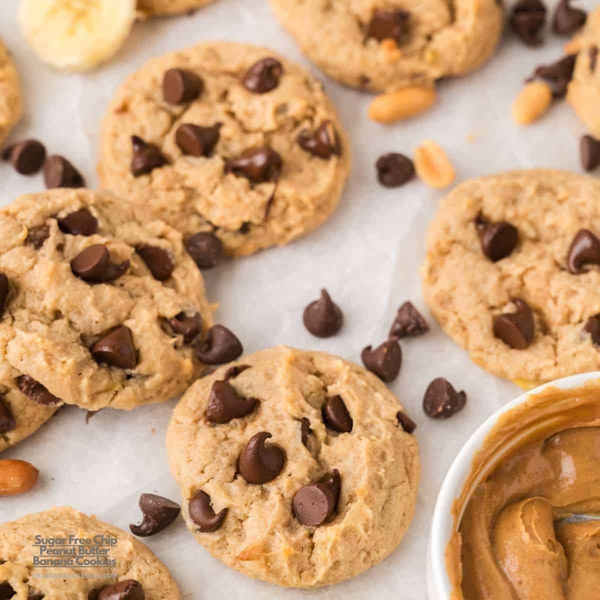 Sugar Free Peanut Butter Banana Cookies, a delicious no added sugar dessert for moist and soft cookie bursting with flavors. Sugar Free Peanut Butter Banana Cookies, a delicious no added sugar dessert for moist and soft cookie bursting with flavors
