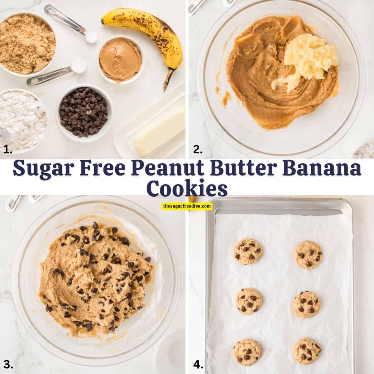 Sugar Free Peanut Butter Banana Cookies, a delicious no added sugar dessert for moist and soft cookie bursting with flavors. Sugar Free Peanut Butter Banana Cookies, a delicious no added sugar dessert for moist and soft cookie bursting with flavors