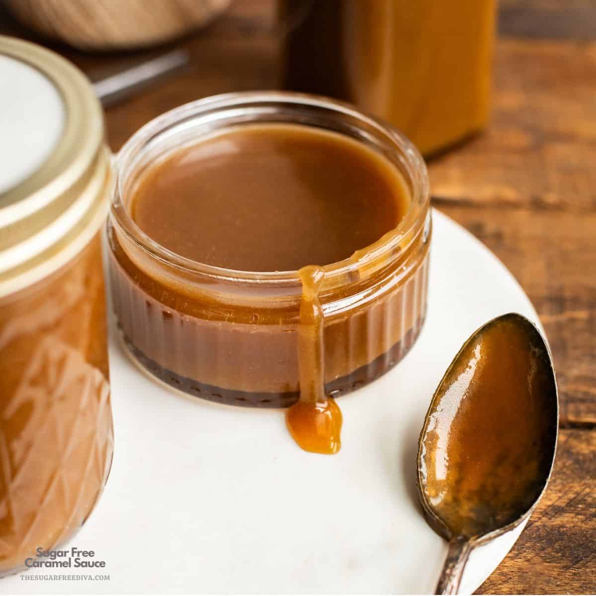 Sugar Free Caramel Sauce, a simple 5 ingredient recipe for a decadent buttery and creamy guilt-free topping made with no added sugar. Sugar Free Caramel Sauce, a simple 5 ingredient recipe for a decadent buttery and creamy guilt-free topping made with no added sugar.