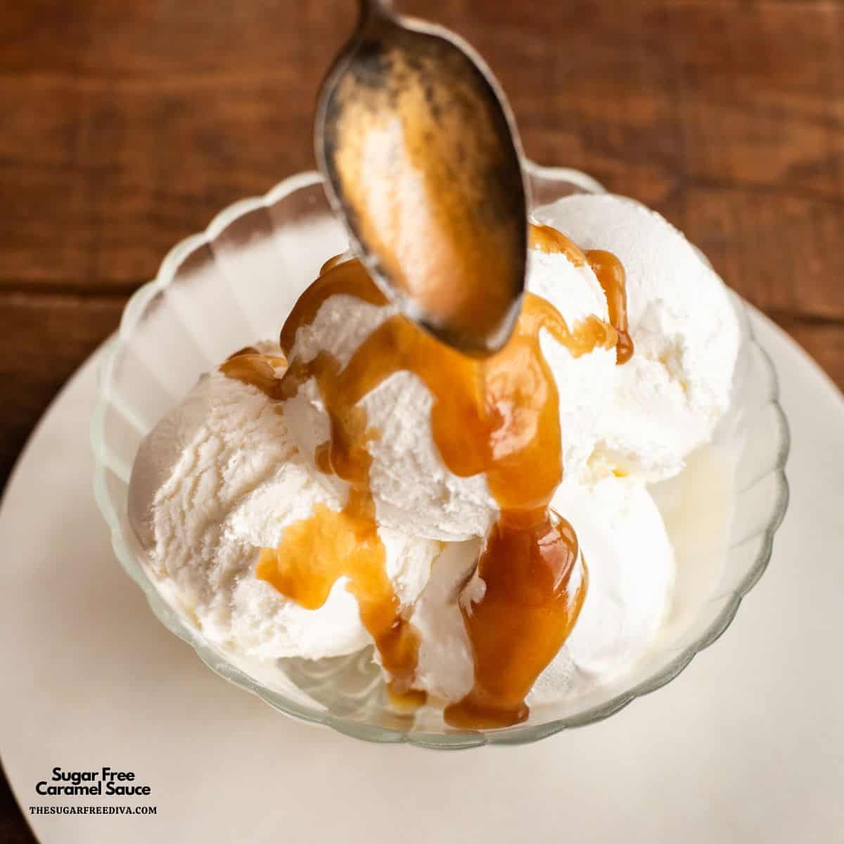 Sugar Free Caramel Sauce, a simple 5 ingredient recipe for a decadent buttery and creamy guilt-free topping made with no added sugar. Sugar Free Caramel Sauce, a simple 5 ingredient recipe for a decadent buttery and creamy guilt-free topping made with no added sugar.