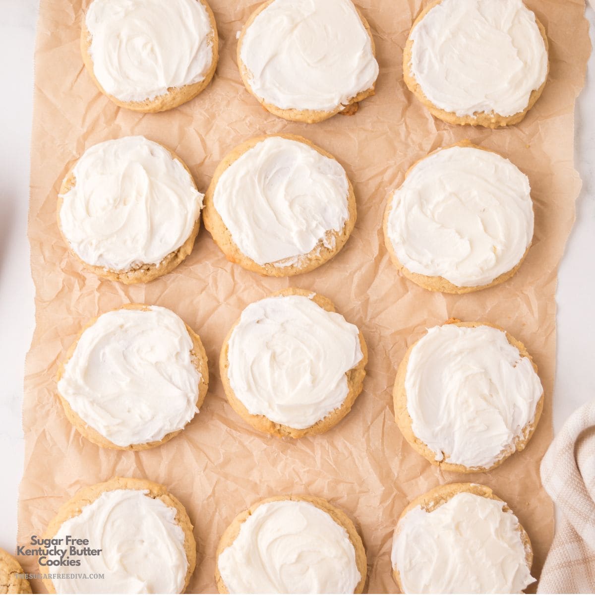 Sugar Free Kentucky Butter Cookies, a no added sugar cookie recipe for buttery soft cookies with a 3 ingredient glaze frosting. Sugar Free Kentucky Butter Cookies, a no added sugar cookie recipe for buttery soft cookies with a 3 ingredient glaze frosting.