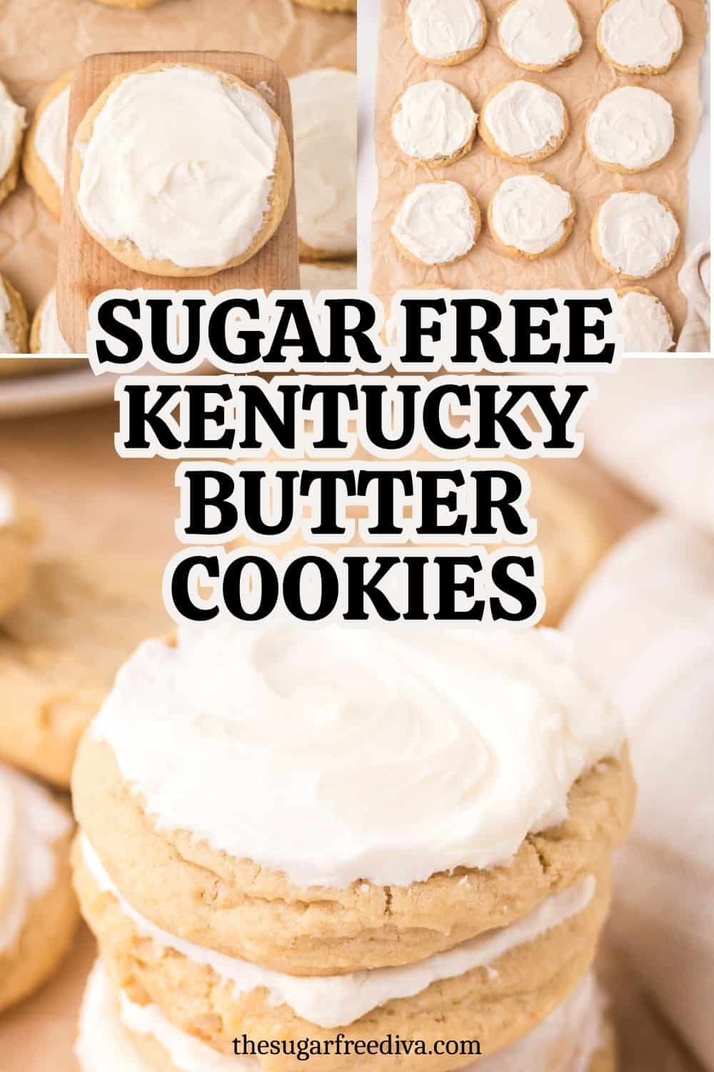 Sugar Free Kentucky Butter Cookies, a no added sugar cookie recipe for buttery soft cookies with a 3 ingredient glaze frosting. Sugar Free Kentucky Butter Cookies, a no added sugar cookie recipe for buttery soft cookies with a 3 ingredient glaze frosting.