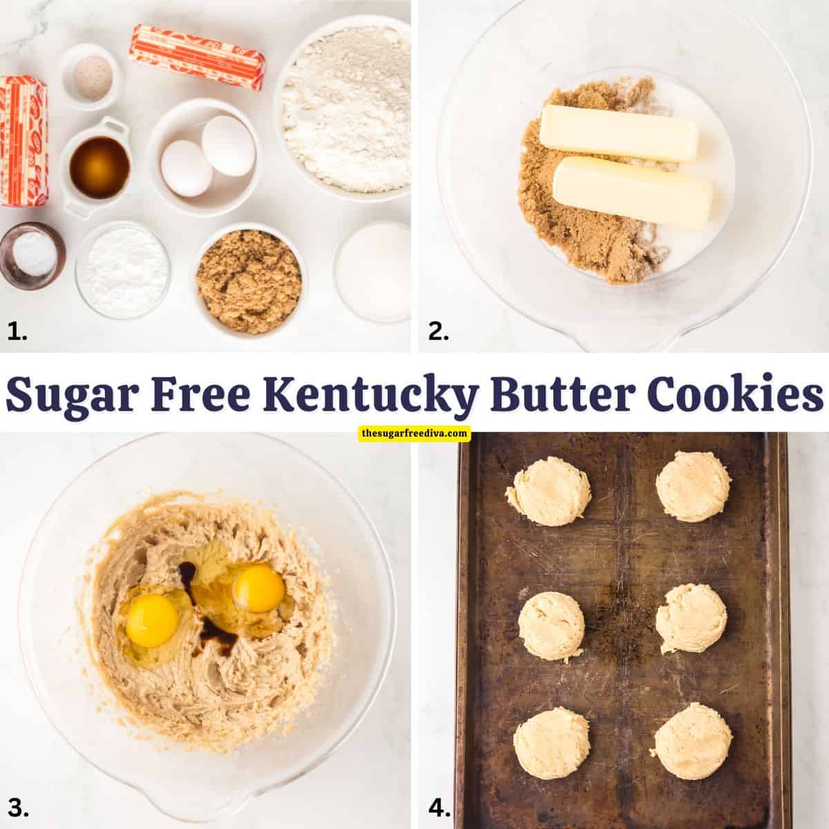 Sugar Free Kentucky Butter Cookies, a no added sugar cookie recipe for buttery soft cookies with a 3 ingredient glaze frosting. Sugar Free Kentucky Butter Cookies, a no added sugar cookie recipe for buttery soft cookies with a 3 ingredient glaze frosting.
