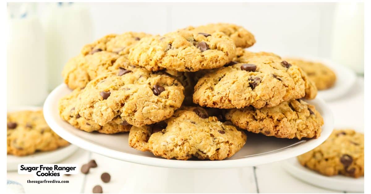 Sugar Free Ranger Cookies, get the recipe for hearty, chewy, and crunchy treats packed with oats, coconut, cornflakes, and chocolate chips. Sugar Free Ranger Cookies, get the recipe for hearty, chewy, and crunchy treats packed with oats, coconut, cornflakes, and chocolate chips.