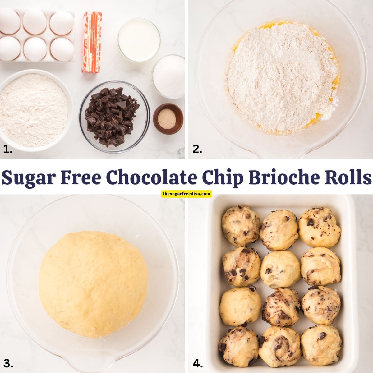 Sugar Free Chocolate Chip Brioche Rolls, a no added sugar recipe for buttery, pillowy-soft rolls packed with melty chocolate chips. Sugar Free Chocolate Chip Brioche Rolls, a no added sugar recipe for buttery, pillowy-soft rolls packed with melty chocolate chips.