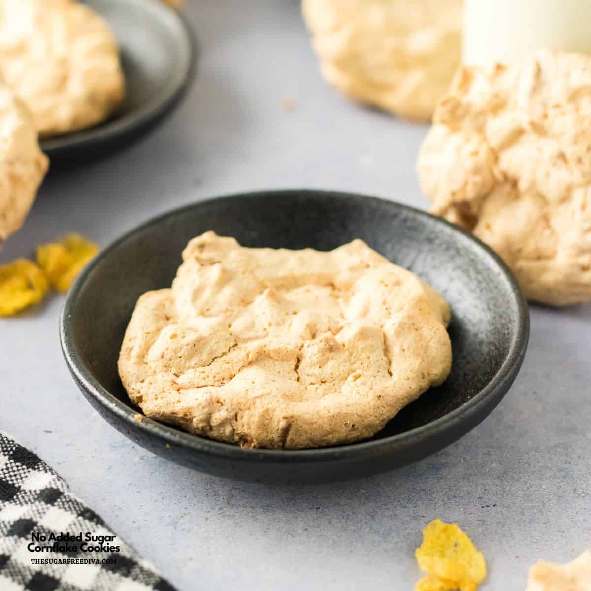 No Added Sugar Cornflake Cookies, an easy sugar free recipe for flavorful cookies with a chewy center with a signature shatter-crisp exterior. No Added Sugar Cornflake Cookies, an easy sugar free recipe for flavorful cookies with a chewy center with a signature shatter-crisp exterior