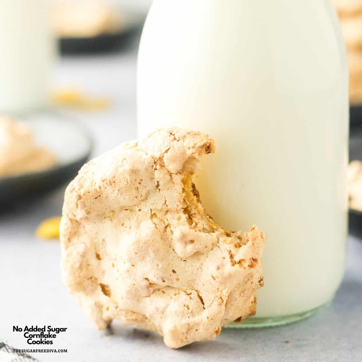 No Added Sugar Cornflake Cookies, an easy sugar free recipe for flavorful cookies with a chewy center with a signature shatter-crisp exterior. No Added Sugar Cornflake Cookies, an easy sugar free recipe for flavorful cookies with a chewy center with a signature shatter-crisp exterior