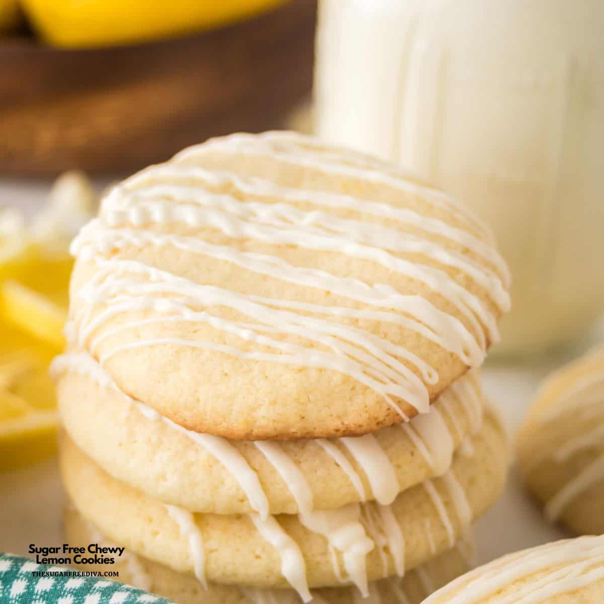 Sugar Free Chewy Lemon Cookies- the ultimate no added sugar recipe for chewy cookies! Easy, soft, fudgy, and packed with citrus flavor Sugar Free Chewy Lemon Cookies- the ultimate no added sugar recipe for chewy cookies! Easy, soft, fudgy, and packed with citrus flavor