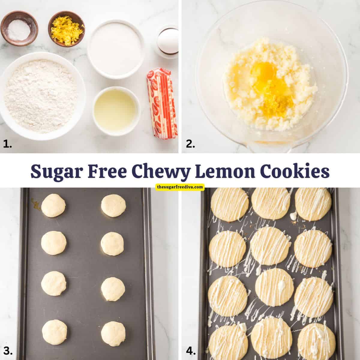 Sugar Free Chewy Lemon Cookies- the ultimate no added sugar recipe for chewy cookies! Easy, soft, fudgy, and packed with citrus flavor Sugar Free Chewy Lemon Cookies- the ultimate no added sugar recipe for chewy cookies! Easy, soft, fudgy, and packed with citrus flavor