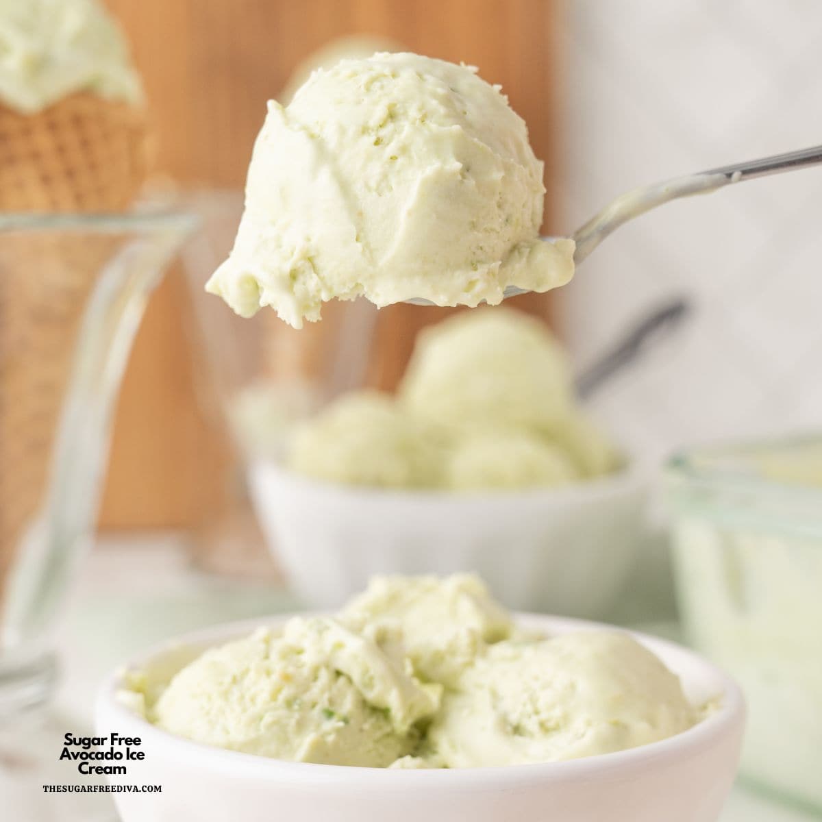 Sugar Free Avocado Ice Cream, a simple 5 ingredients no added sugar dessert recipe for rich, velvety, no churn ice cream. Sugar Free Avocado Ice Cream, a simple 5 ingredients no added sugar dessert recipe for rich, velvety, no churn ice cream.