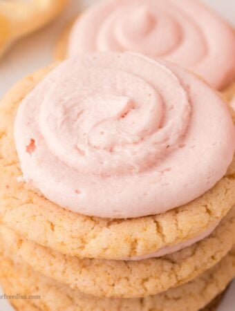 Sugar Free Pink Lemonade Cookies