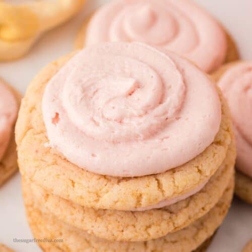 Sugar Free Pink Lemonade Cookies