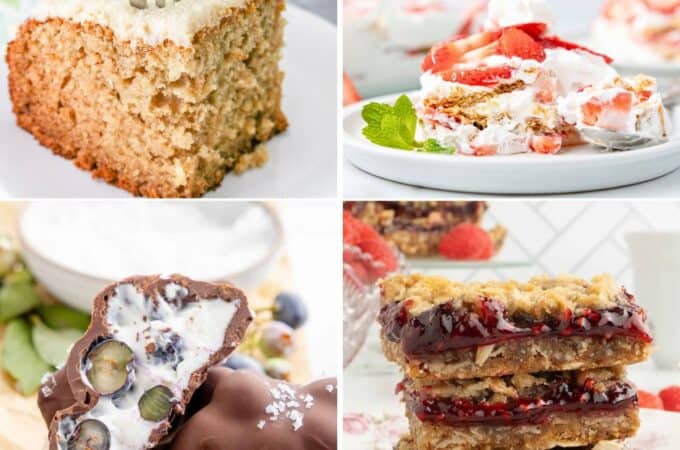 40 No Added Sugar Recipes Made With Fruit, all delicious decadent, guilt-free, and sugar free, Including cakes, muffins, and ice cream.