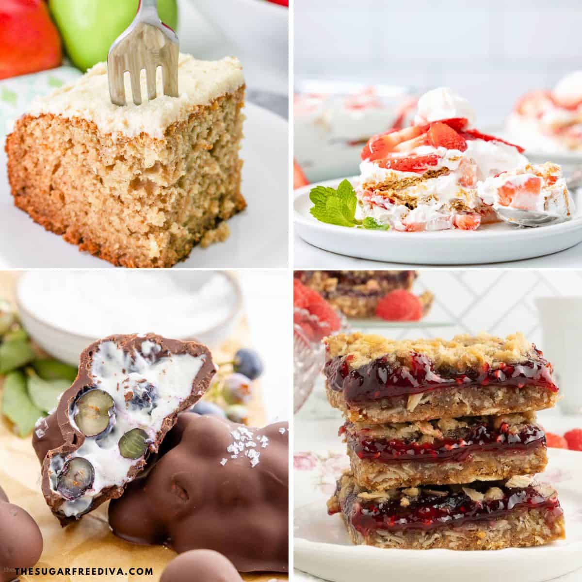 40 No Added Sugar Recipes Made With Fruit, all delicious decadent, guilt-free, and sugar free, Including cakes, muffins, and ice cream.