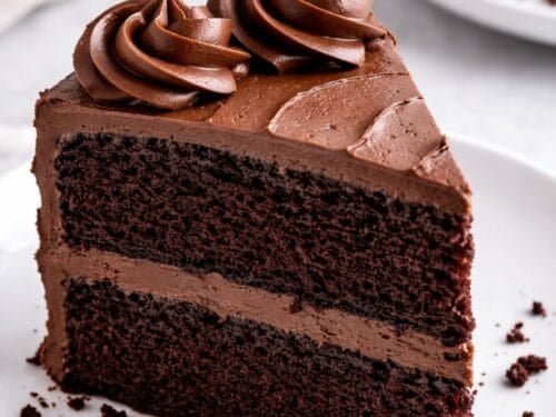 Sugar Free Devils Food Cake, a delicious cake recipe with a deep chocolate flavor, soft velvety crumb, and incredibly moist texture and no added sugar.