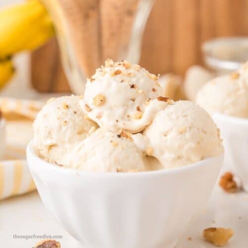 Sugar Free Banana Ice Cream (no churn)