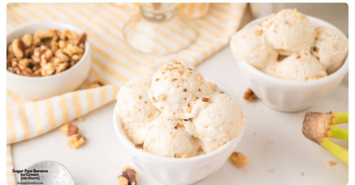 Sugar Free Banana Ice Cream, a 4-ingredient no-churn recipe for creamy ice cream made in about 10 minutes with no special equipment. Sugar Free Banana Ice Cream, a 4-ingredient no-churn recipe for creamy ice cream made in about 10 minutes with no special equipment.
