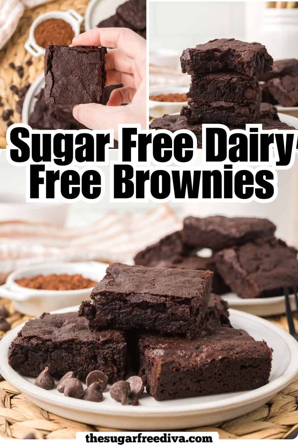 Sugar Free Dairy Free Brownies. Easy to bake Midnight Silk Fudgies using Dutch-process cocoa and coconut oil to create a dense, fudgy texture!