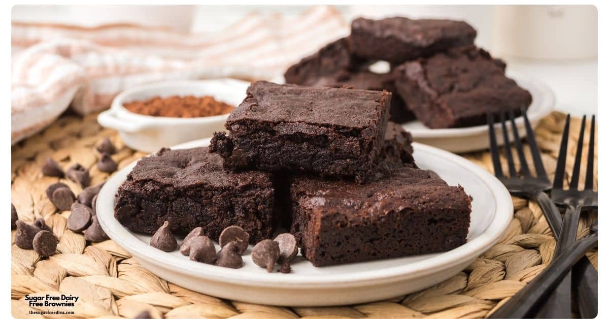 Sugar Free Dairy Free Brownies. Easy to bake Midnight Silk Fudgies using Dutch-process cocoa and coconut oil to create a dense, fudgy texture!