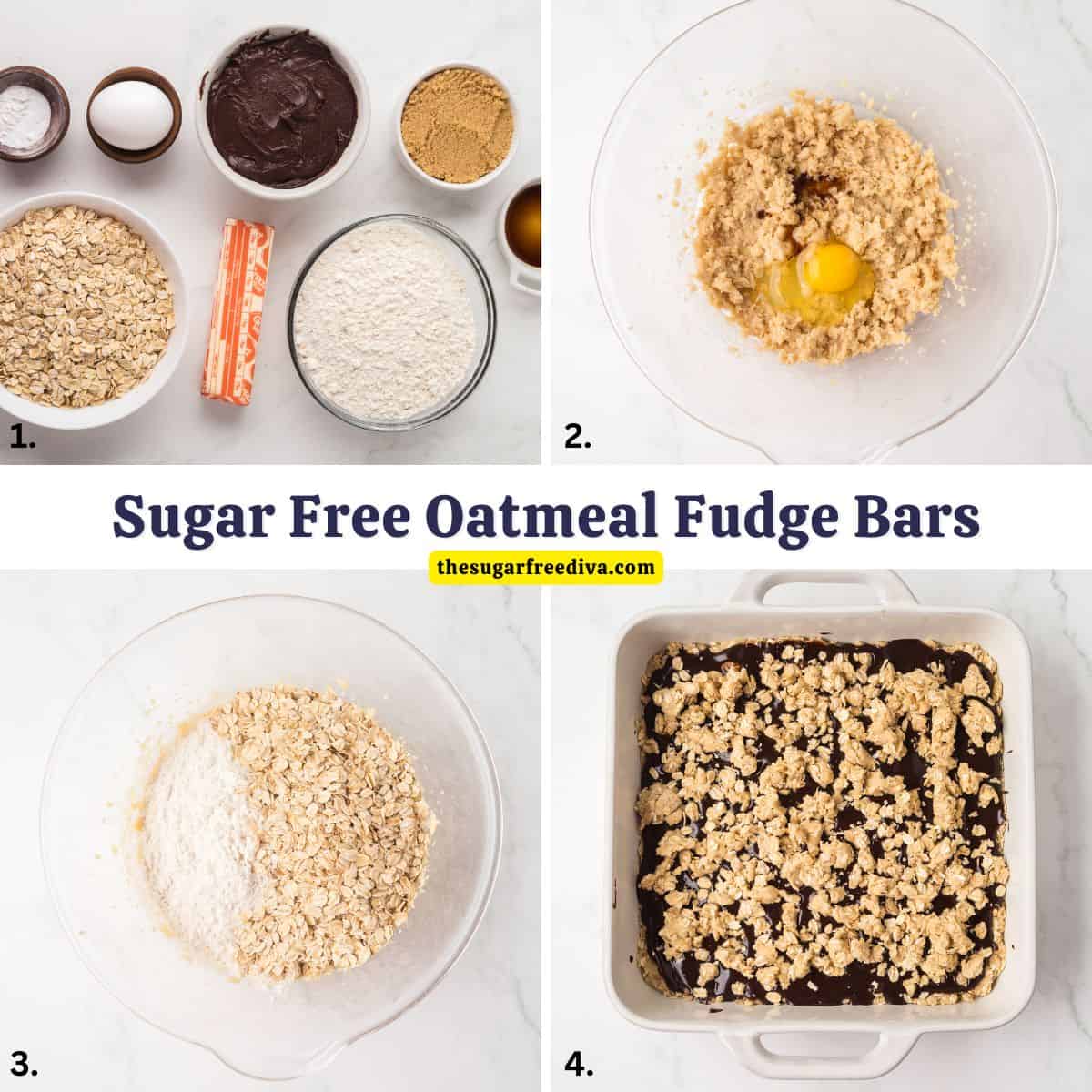 Sugar Free Oatmeal Fudge Bars, chewy and fudgy bars packed with fiber-rich oats and a smooth chocolate center. Perfect for a healthy snack! Sugar Free Oatmeal Fudge Bars, chewy and fudgy bars packed with fiber-rich oats and a smooth chocolate center. Perfect for a healthy snack!