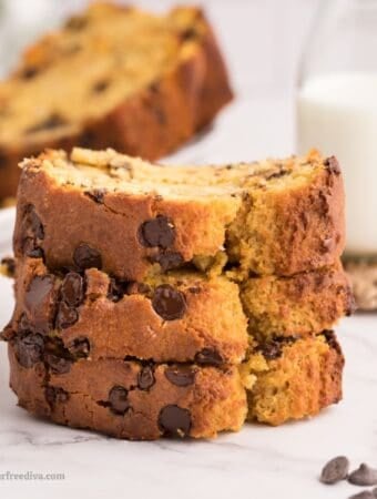 Sugar Free Chocolate Chip Pumpkin Bread