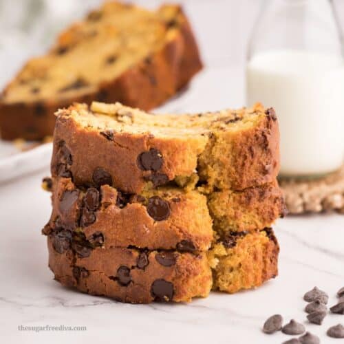 Sugar Free Chocolate Chip Pumpkin Bread