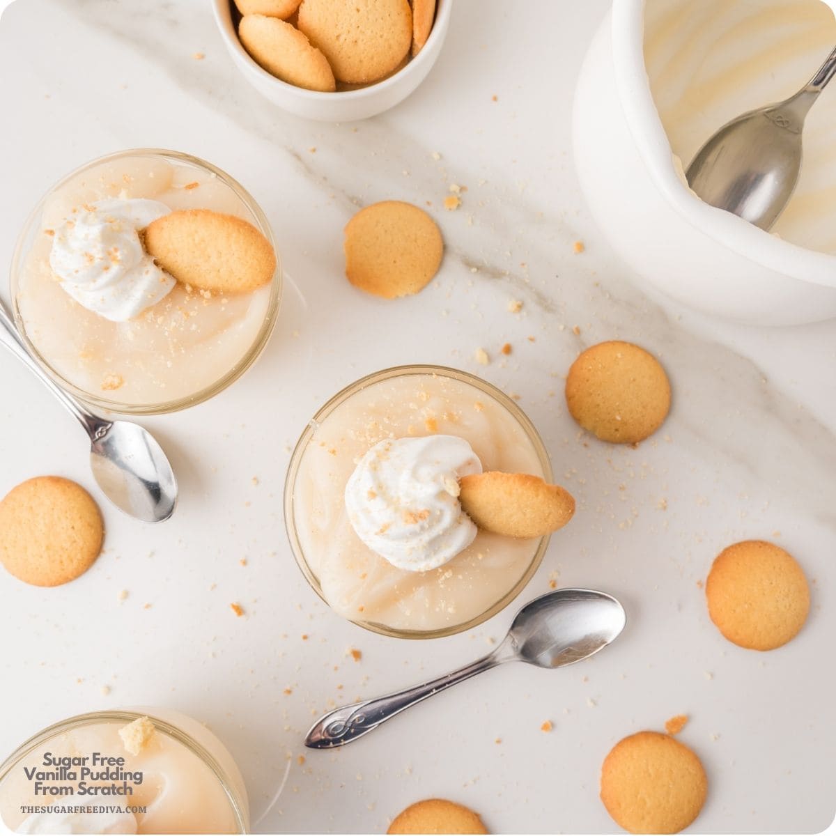 Sugar Free Vanilla Pudding From Scratch, an easy no added sugar recipe made with simple ingredients. Smooth, rich, and easy to make! 