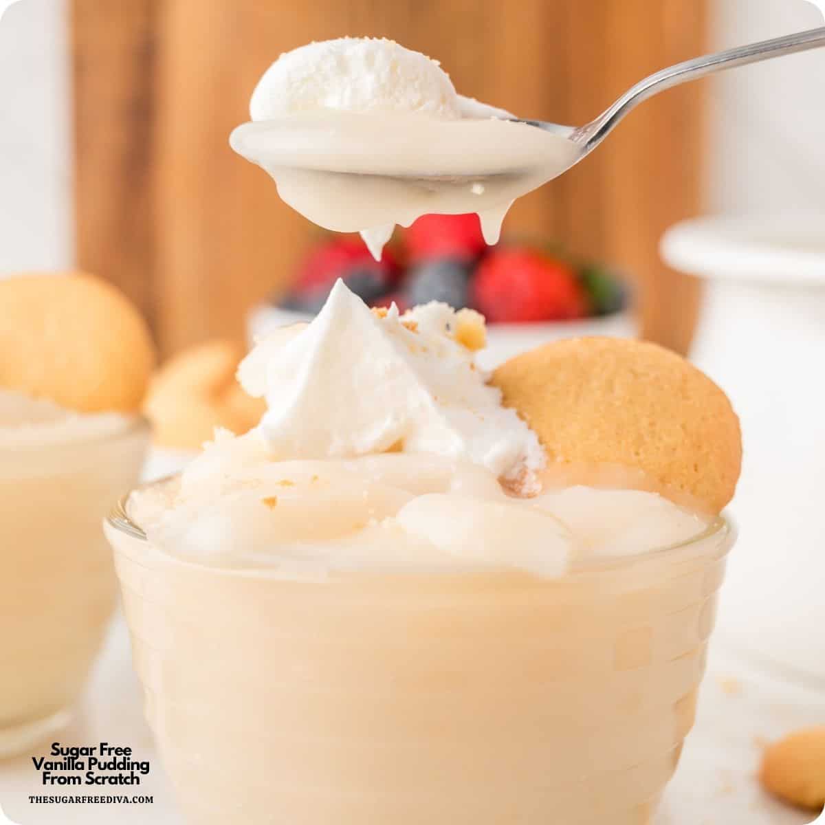 Sugar Free Vanilla Pudding From Scratch, an easy no added sugar recipe made with simple ingredients. Smooth, rich, and easy to make! Sugar Free Vanilla Pudding From Scratch, an easy no added sugar recipe made with simple ingredients. Smooth, rich, and easy to make!