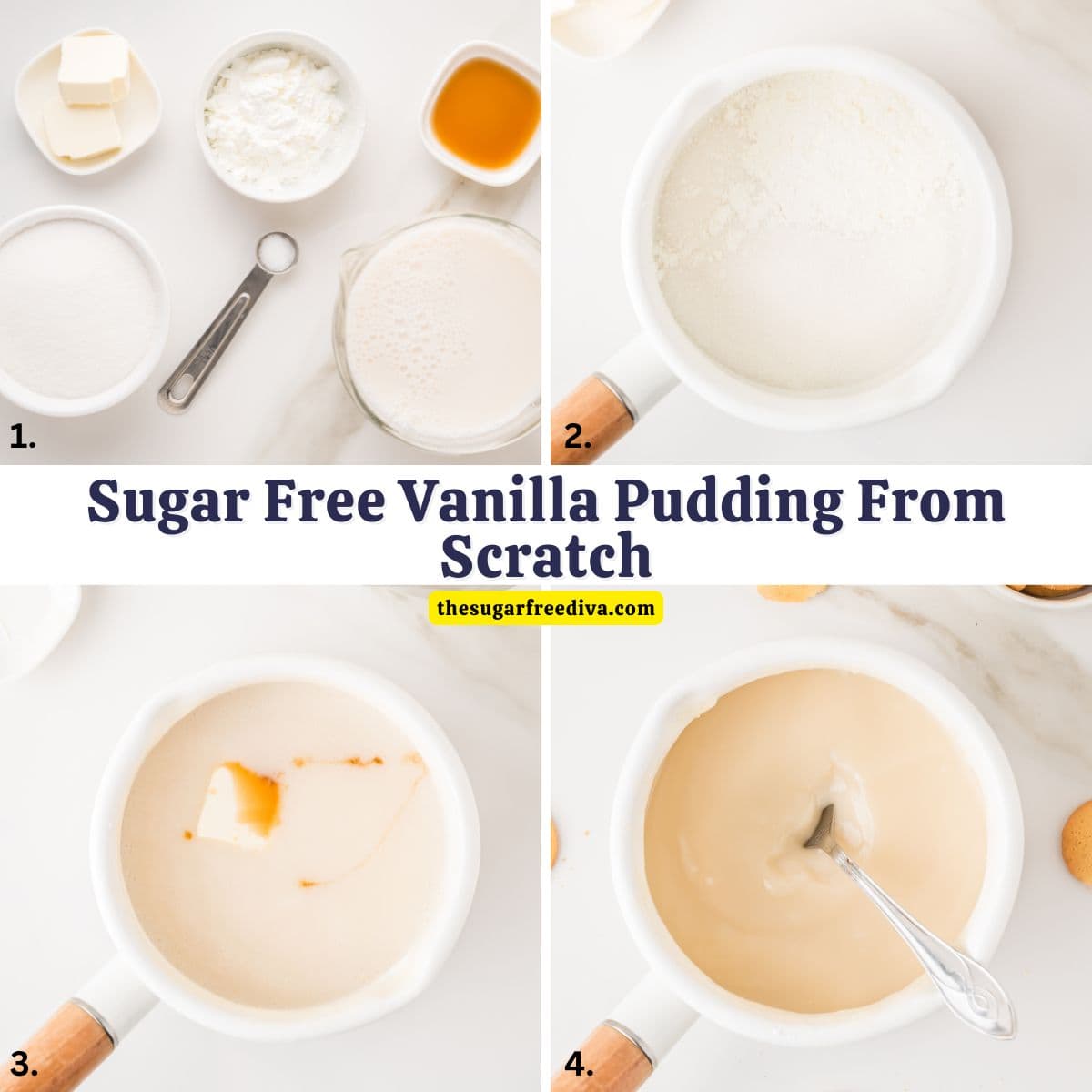 Sugar Free Vanilla Pudding From Scratch, an easy no added sugar recipe made with simple ingredients. Smooth, rich, and easy to make! Sugar Free Vanilla Pudding From Scratch, an easy no added sugar recipe made with simple ingredients. Smooth, rich, and easy to make!