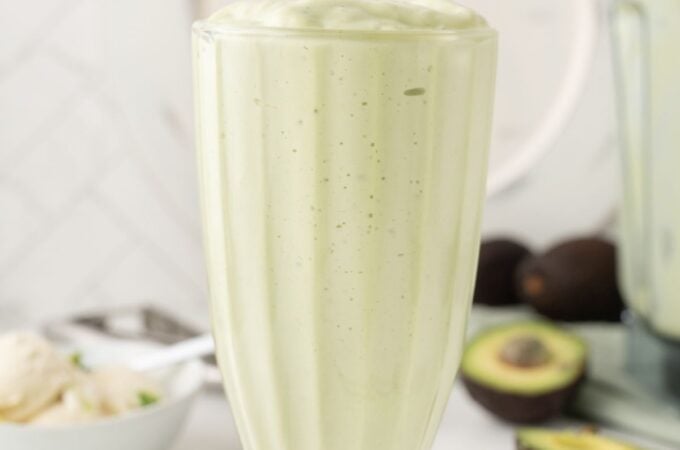 3 Ingredient Avocado Milkshake (No Sugar!)