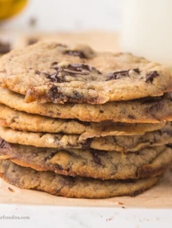 Sugar Free Chocolate Chip Banana Bread Cookies