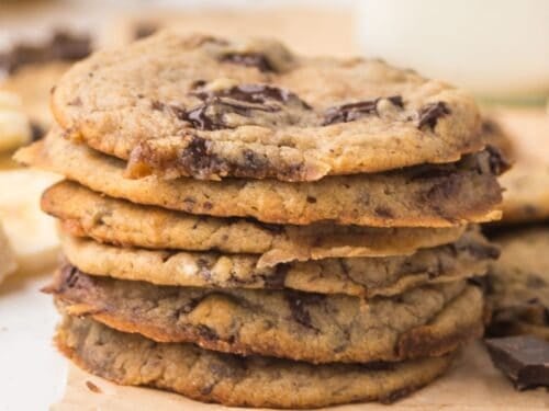 Sugar Free Chocolate Chip Banana Bread Cookies