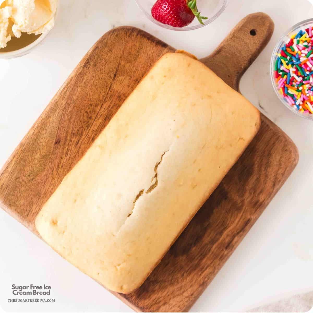 Sugar Free Ice Cream Bread, an easy 4 ingredient no added sugar recipe for a moist and flavorful bread that is perfect for enjoying for breakfast, dessert, or as a snack. Sugar Free Ice Cream Bread, an easy 4 ingredient no added sugar recipe for moist and flavorful bread, for breakfast, dessert, or as a snack.