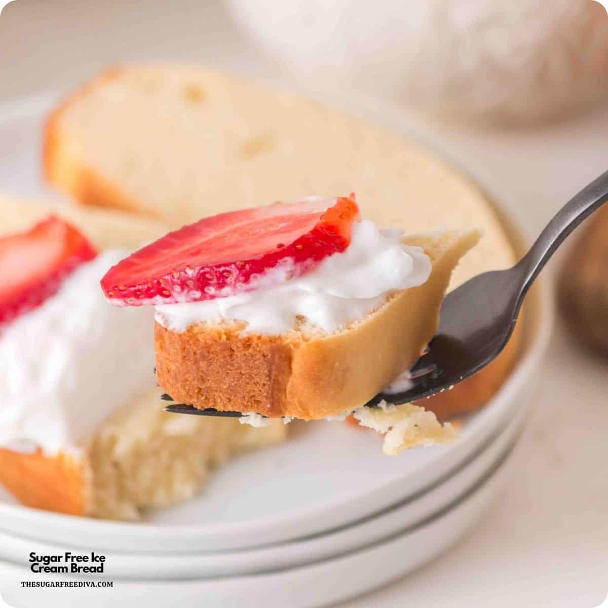 Sugar Free Ice Cream Bread, an easy 4 ingredient no added sugar recipe for a moist and flavorful bread that is perfect for enjoying for breakfast, dessert, or as a snack. Sugar Free Ice Cream Bread, an easy 4 ingredient no added sugar recipe for moist and flavorful bread, for breakfast, dessert, or as a snack.