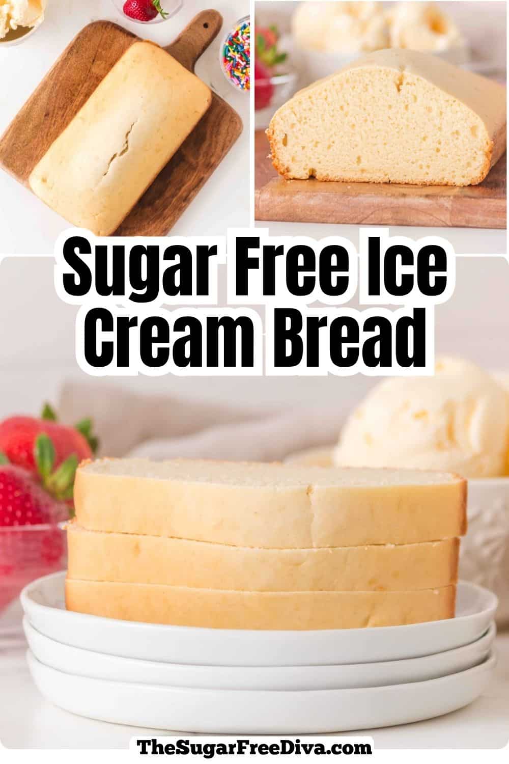 Sugar Free Ice Cream Bread, an easy 4 ingredient no added sugar recipe for a moist and flavorful bread that is perfect for enjoying for breakfast, dessert, or as a snack. Sugar Free Ice Cream Bread, an easy 4 ingredient no added sugar recipe for moist and flavorful bread, for breakfast, dessert, or as a snack.